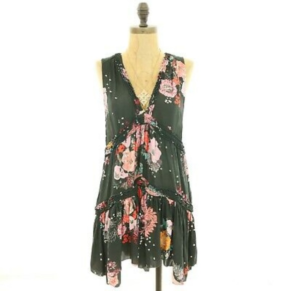 Free People Floral Tunic Size M - Picture 2 of 4